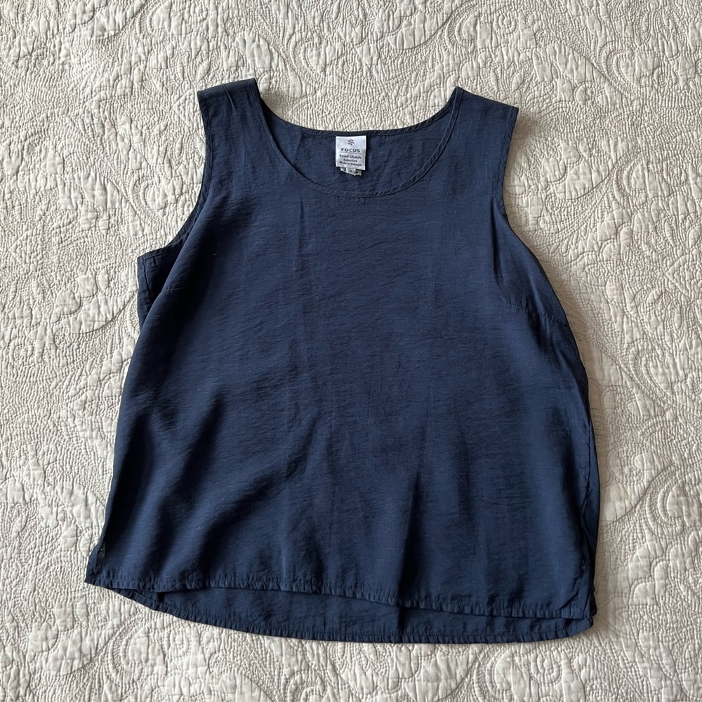FOCUS Blue Tank Top